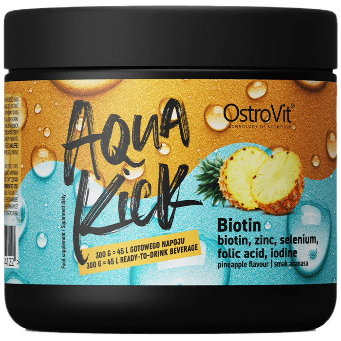 OstroVit - Aqua Kick / Advanced Hydration with Biotin, Zinc, Selenium / 300 грама, 30 дози