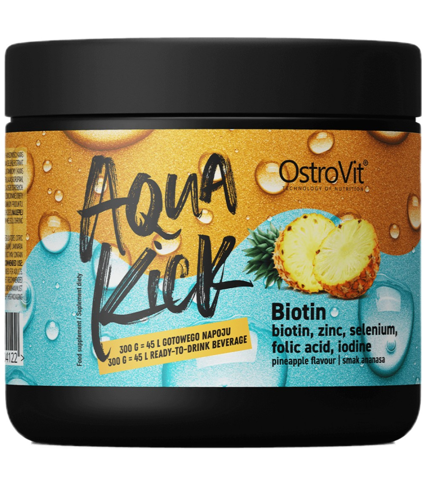 OstroVit - Aqua Kick / Advanced Hydration with Biotin, Zinc, Selenium / 300 грама, 30 дози