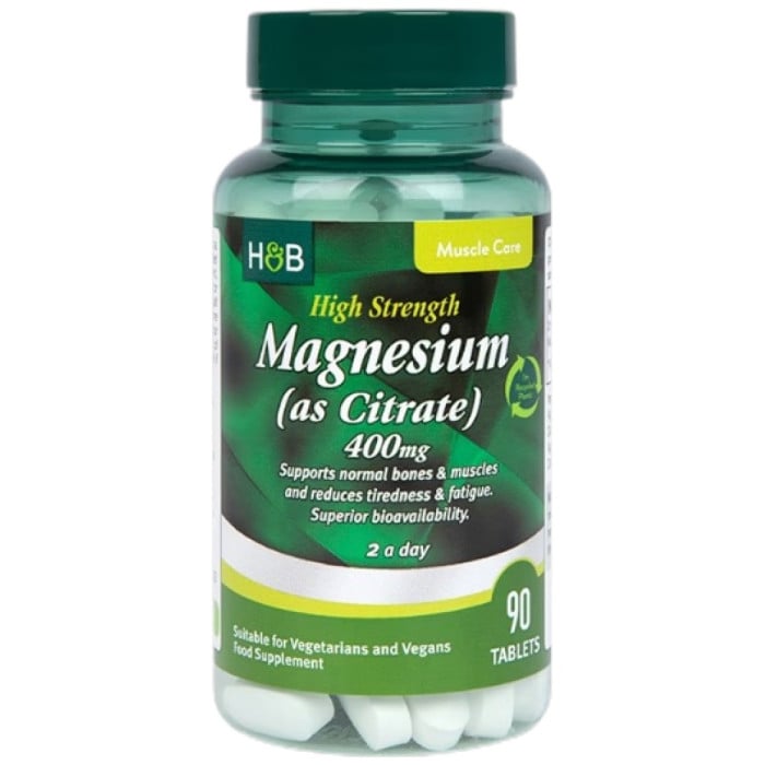 Holland And Barrett - High Strength Magnesium Citrate 400 mg / 90 Таблетки, 45 дози