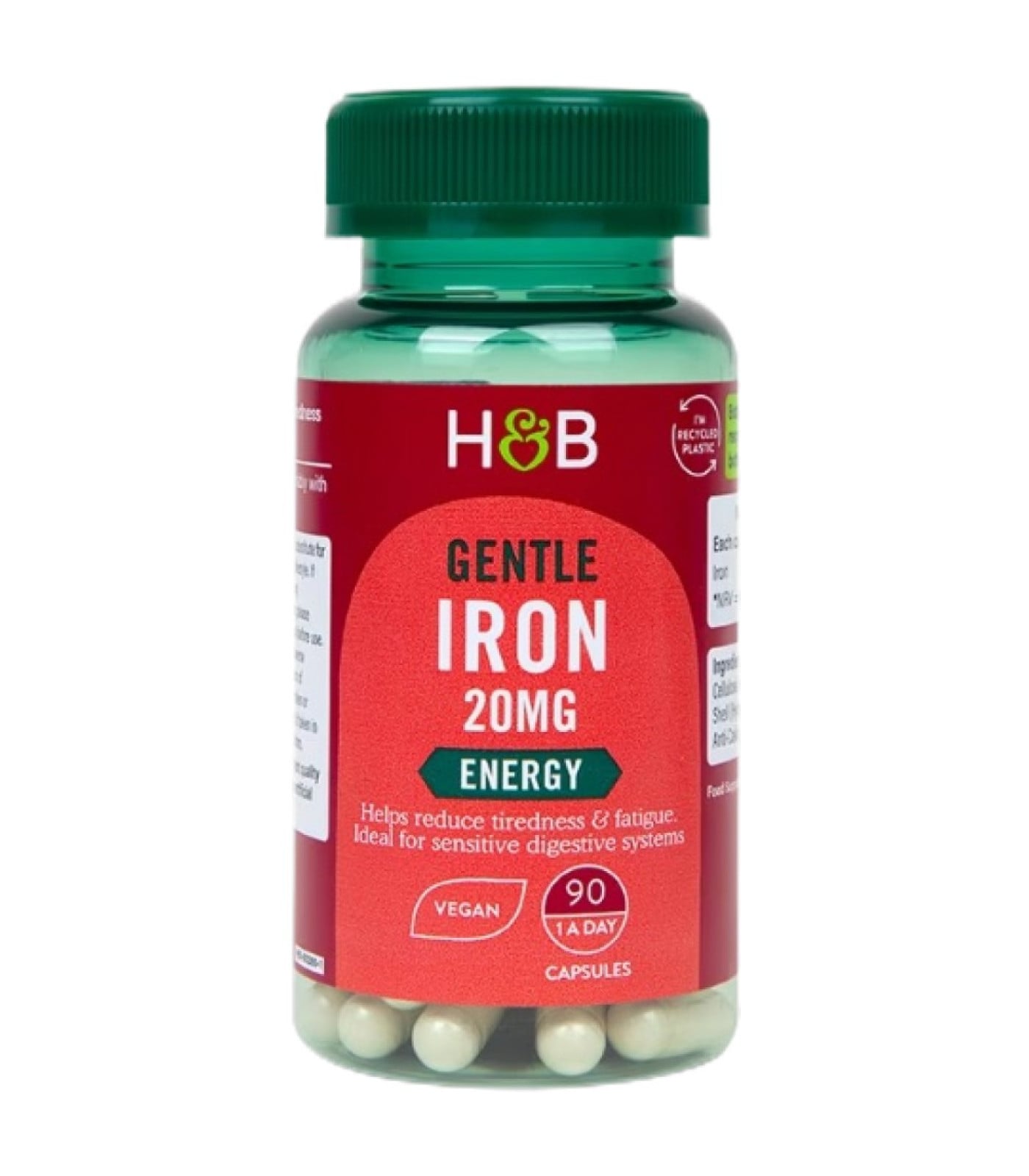 Holland And Barrett - Gentle Iron 20 mg / 90 капсули, 90 дози