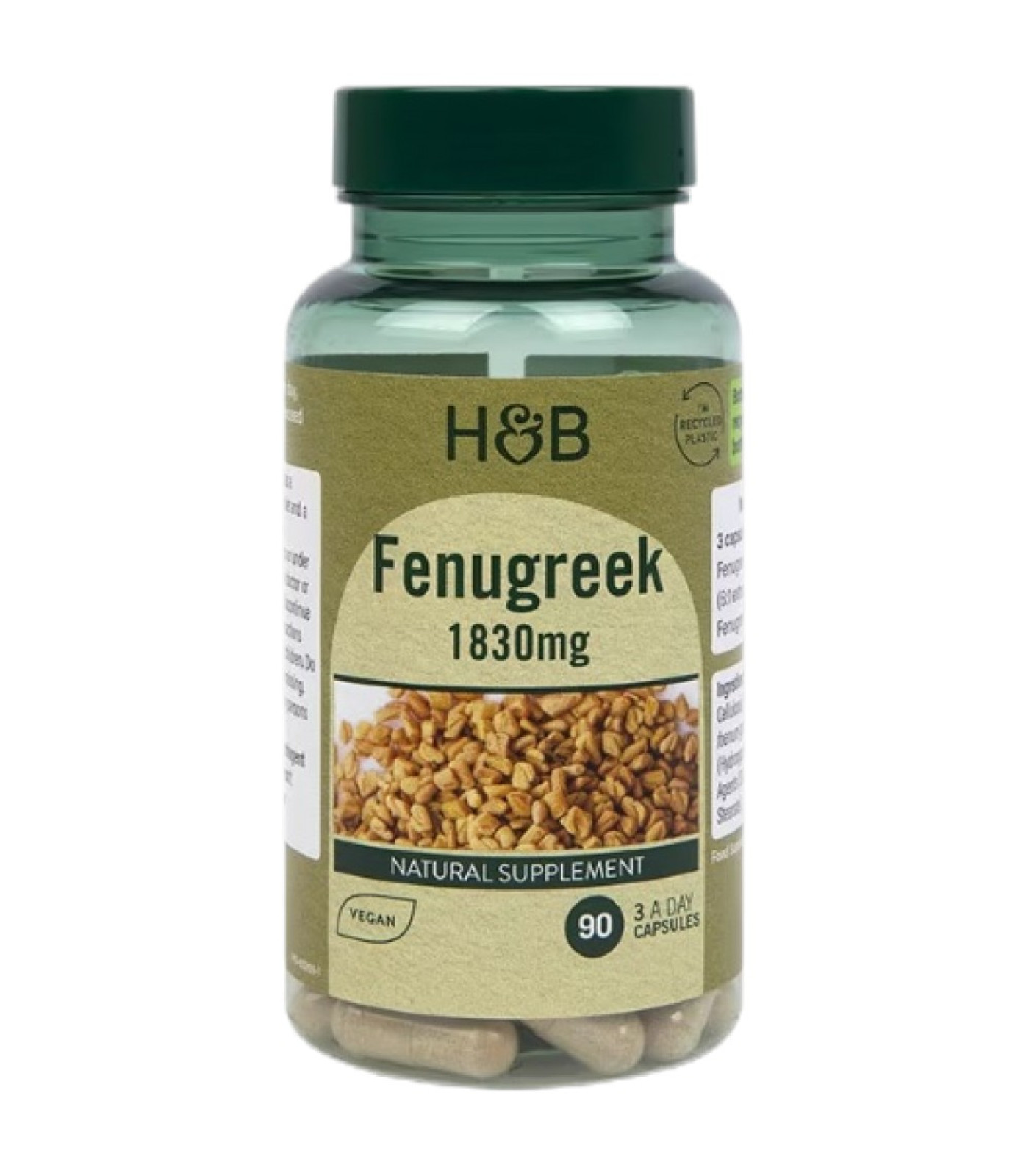 Holland And Barrett - Fenugreek 1830 mg / 90 капсули, 30 дози