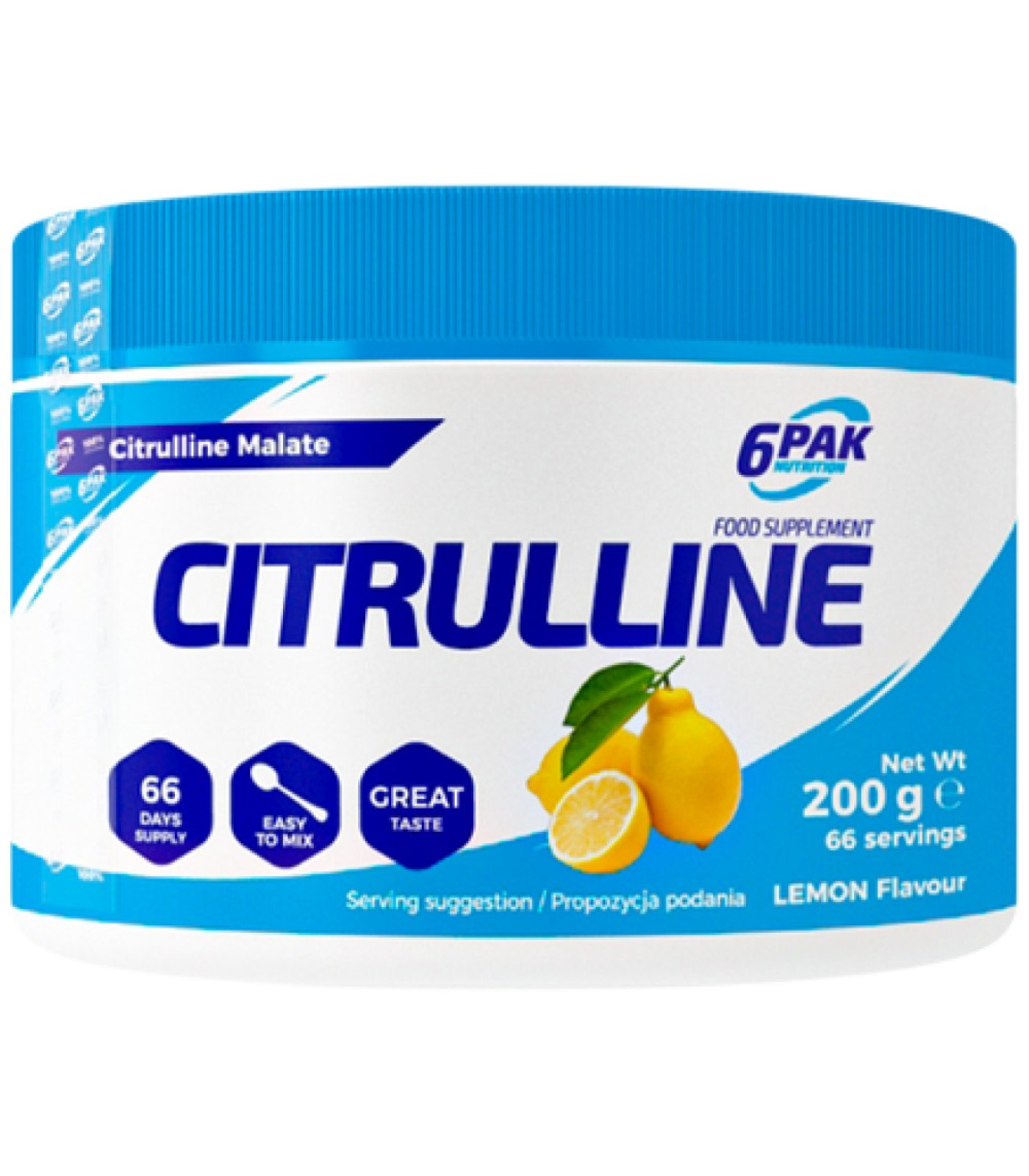 6PAK Nutrition - Citrulline Powder / 200 грама, 66 дози