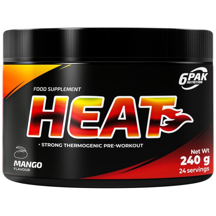 6PAK Nutrition - Heat | Pre-workout & Fat Burner / 240 грама, 24 дози
