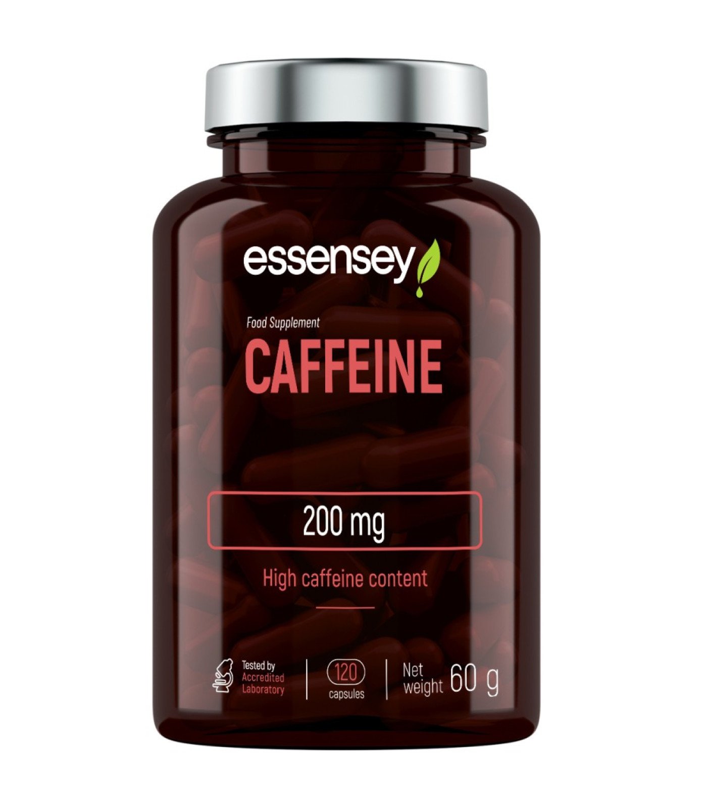 ESSENSEY - Caffeine 200 mg / 120 капсули, 120 дози
