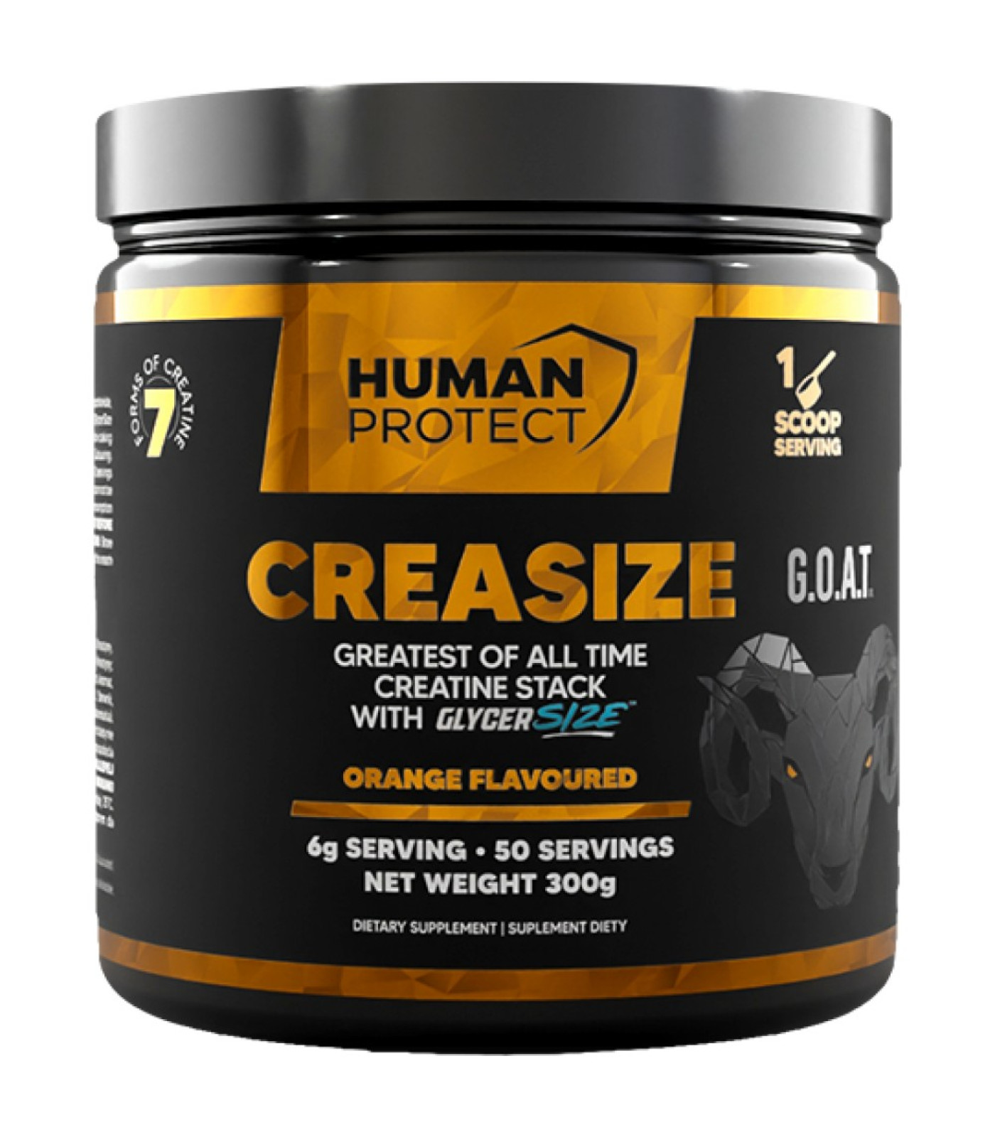 Human Protect - Creasize | with 7 Forms of Creatine / 300 грама, 50 дози Human Protect - Creasize | with 7 Forms of Creatine / 300 грама, 50 дози