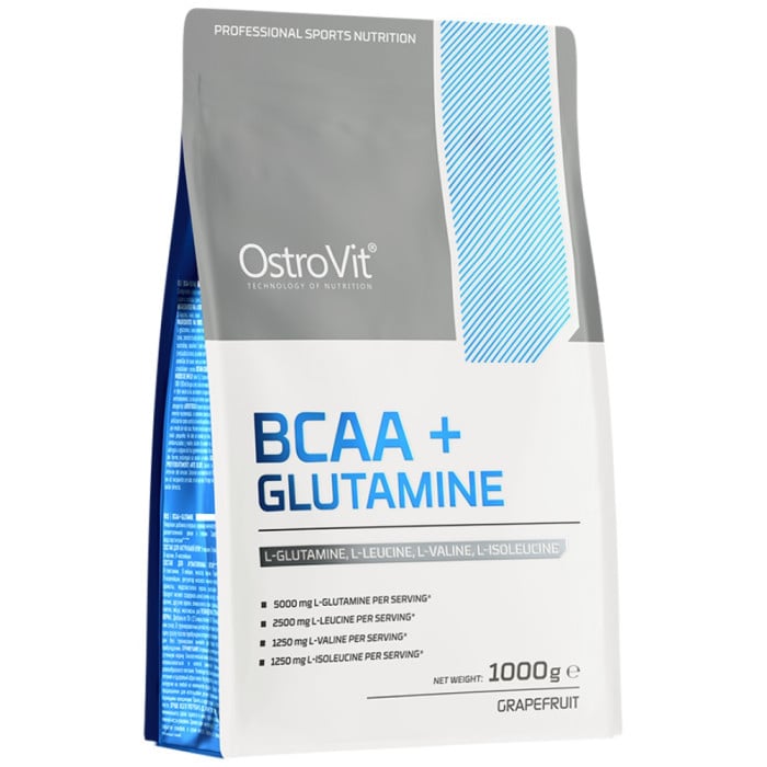 OstroVit - BCAA + GLUTAMINE Powder / 1000 грама, 100 дози