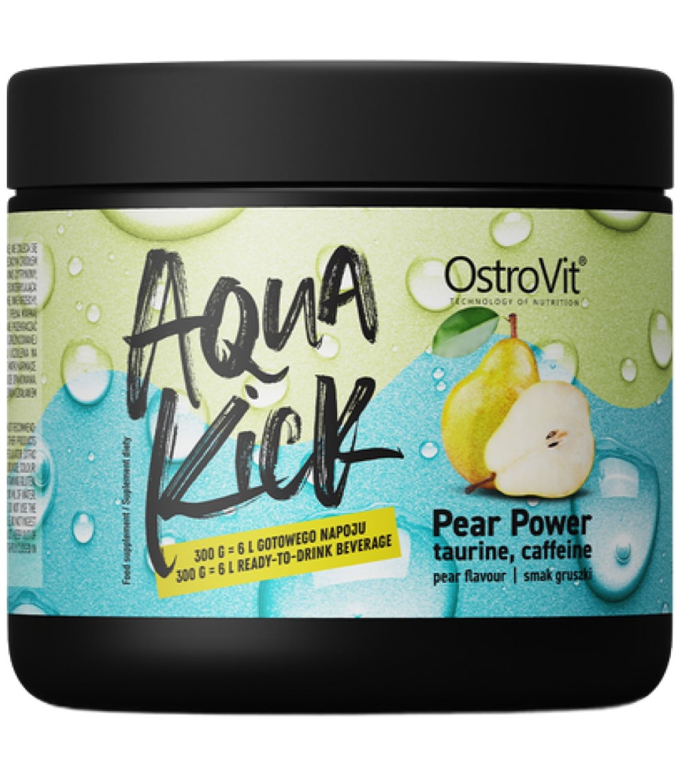 OstroVit - Aqua Kick / Advanced Hydration with Caffeine & Taurine / 300 грама, 30 дози