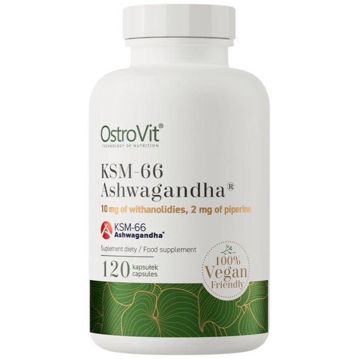 OstroVit - KSM-66 Ashwagandha® 200 mg / Vege Caps / 120 капсули, 120 дози