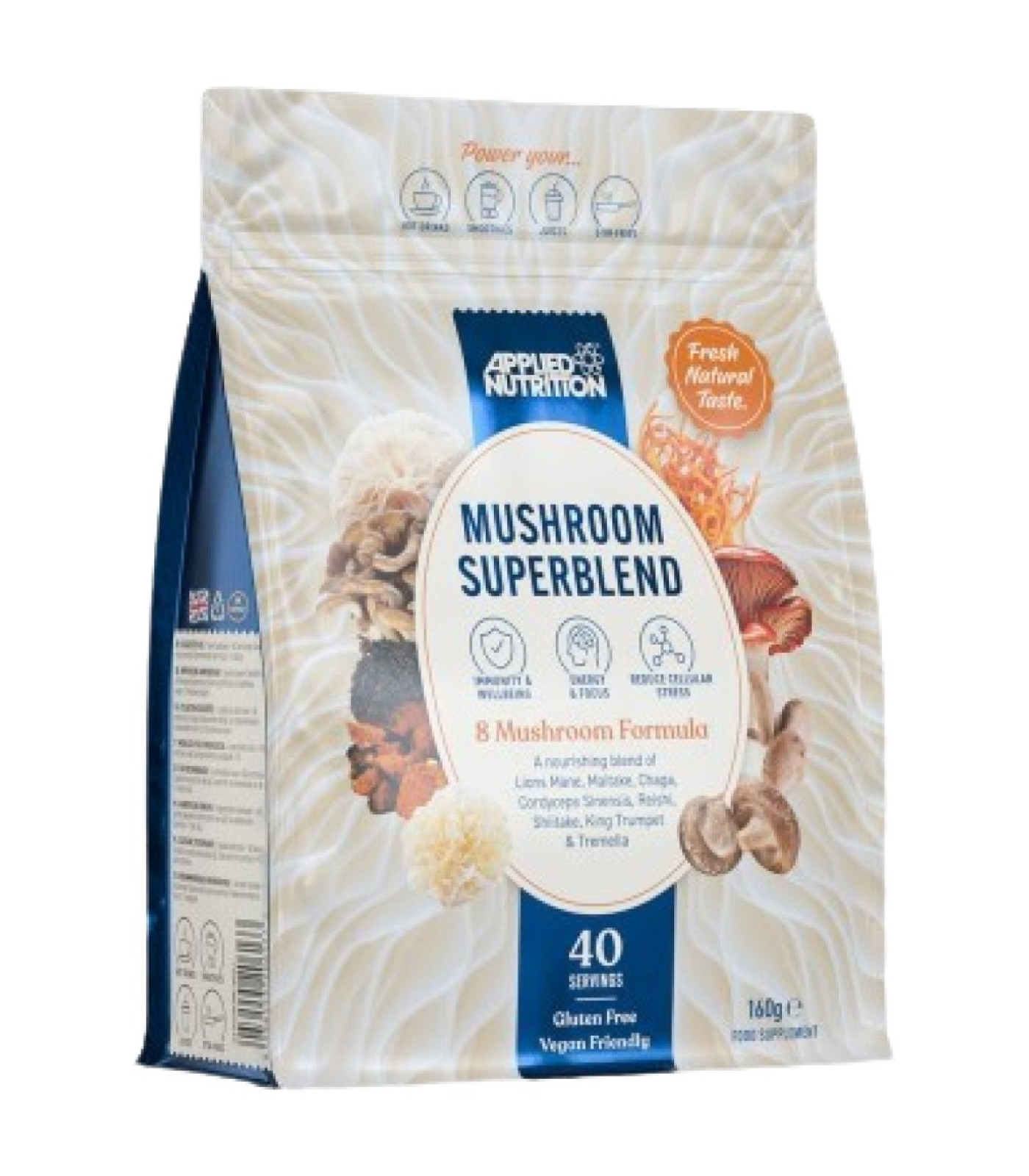 Applied Nutrition - Mushroom Blend | 8 Mushrooms Complex / 160 грама, 40 дози