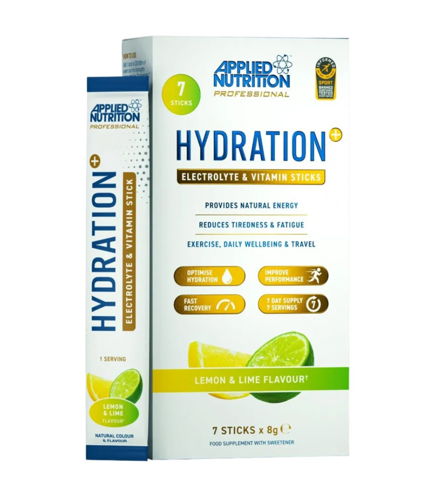 Applied Nutrition - Hydration + Electrolyte & Vitamin Powder Stick Packs (7 дози)