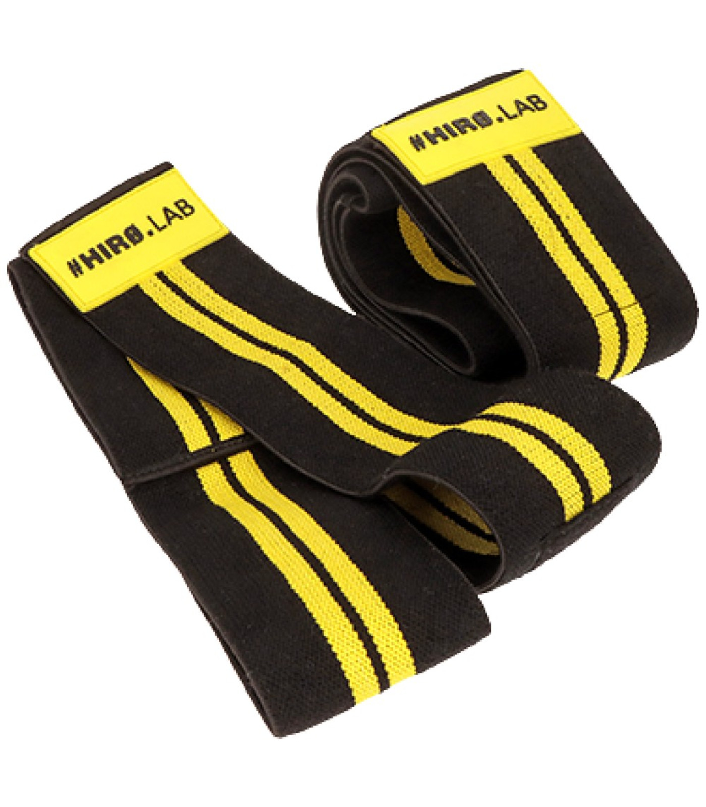 Hero.Lab - Elbow Wrap - Rubber Logo | Black & Yellow