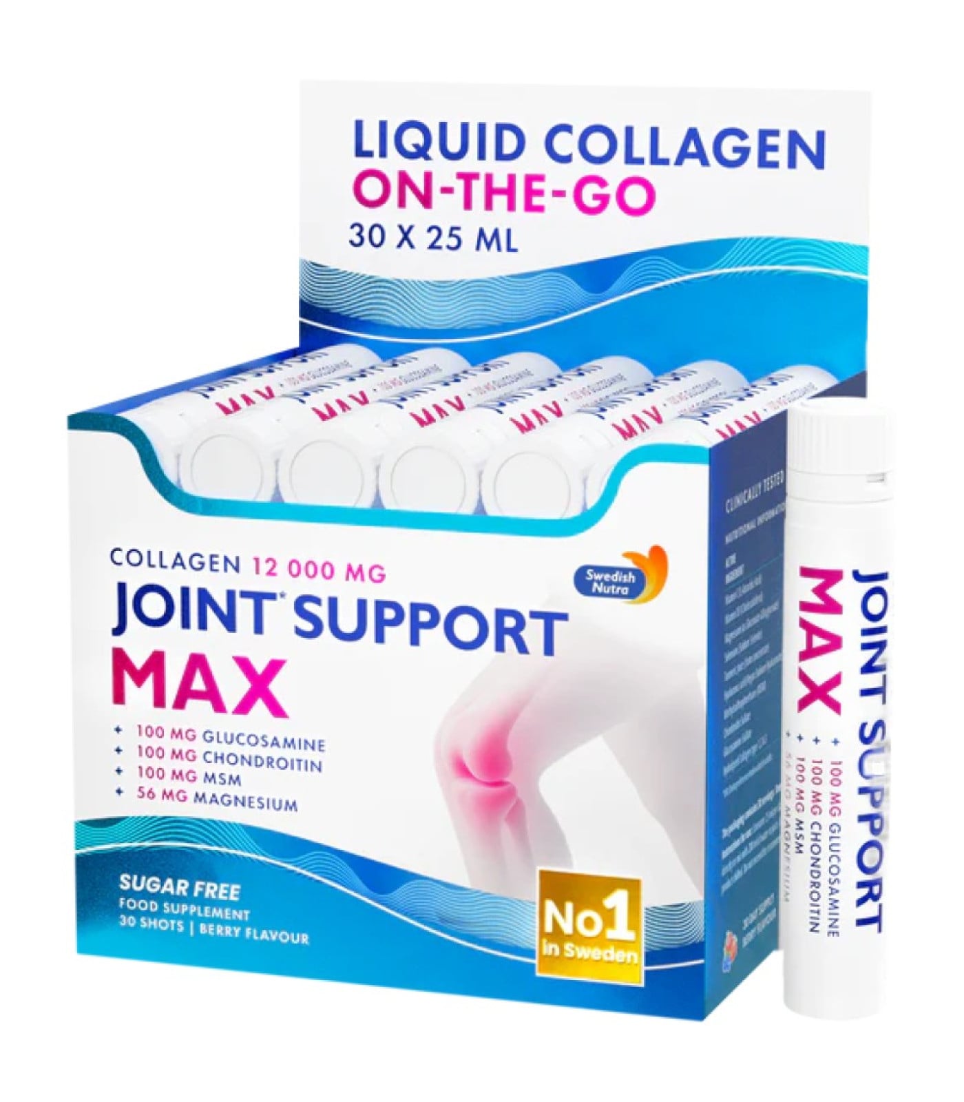Swedish Nutra - Joint Support Max Shots 12000 mg | Liquid Collagen On-The-Go / 30 x 25 мл