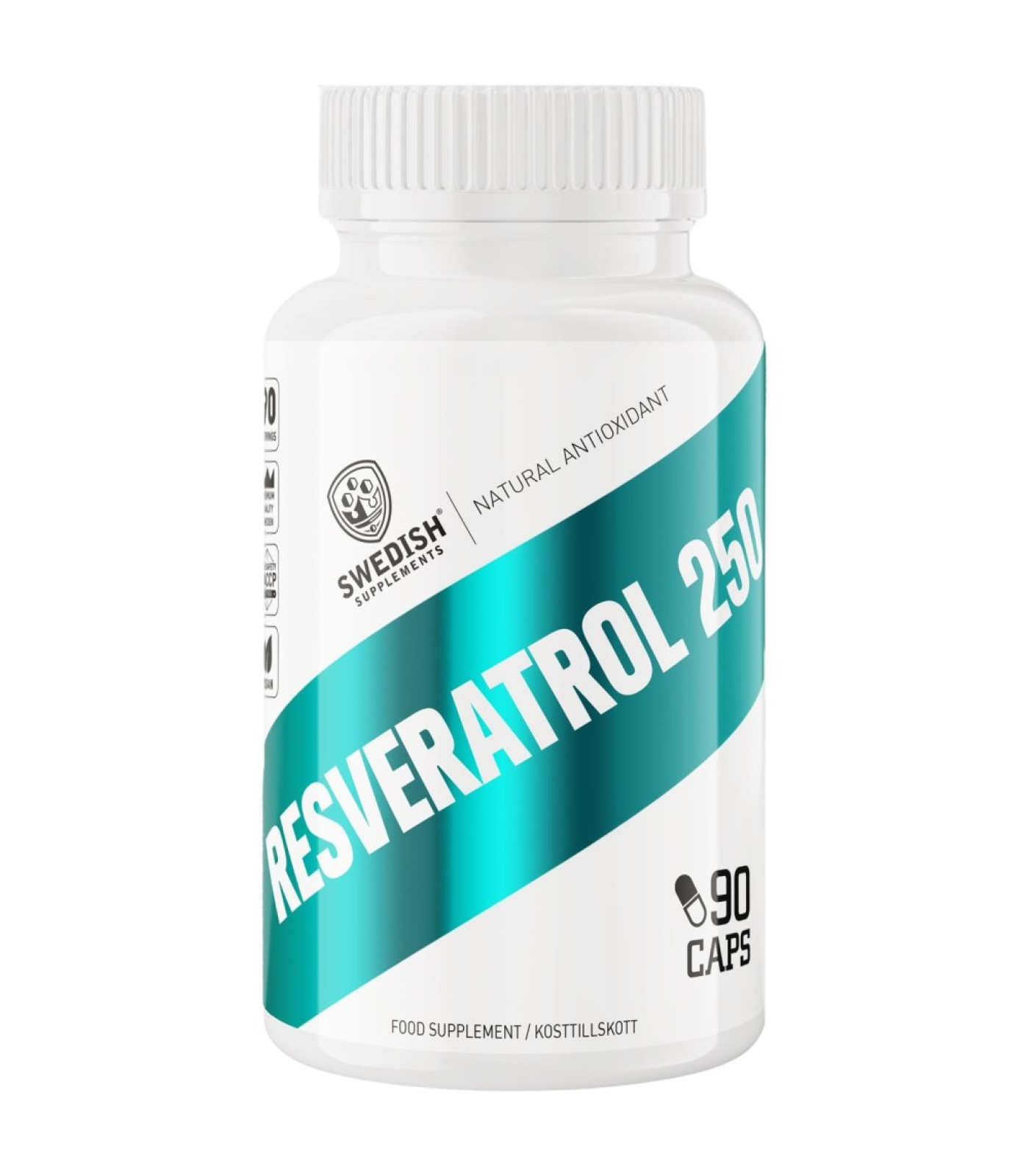 SWEDISH Supplements - Resveratrol 250 mg (30 дози) / 30 капсули