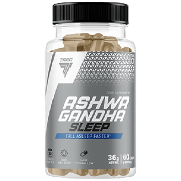 Trec Nutrition - Ashwagandha Sleep | with Melatonin, GABA & L-Tryptophan (30 дози) / 60 капсули