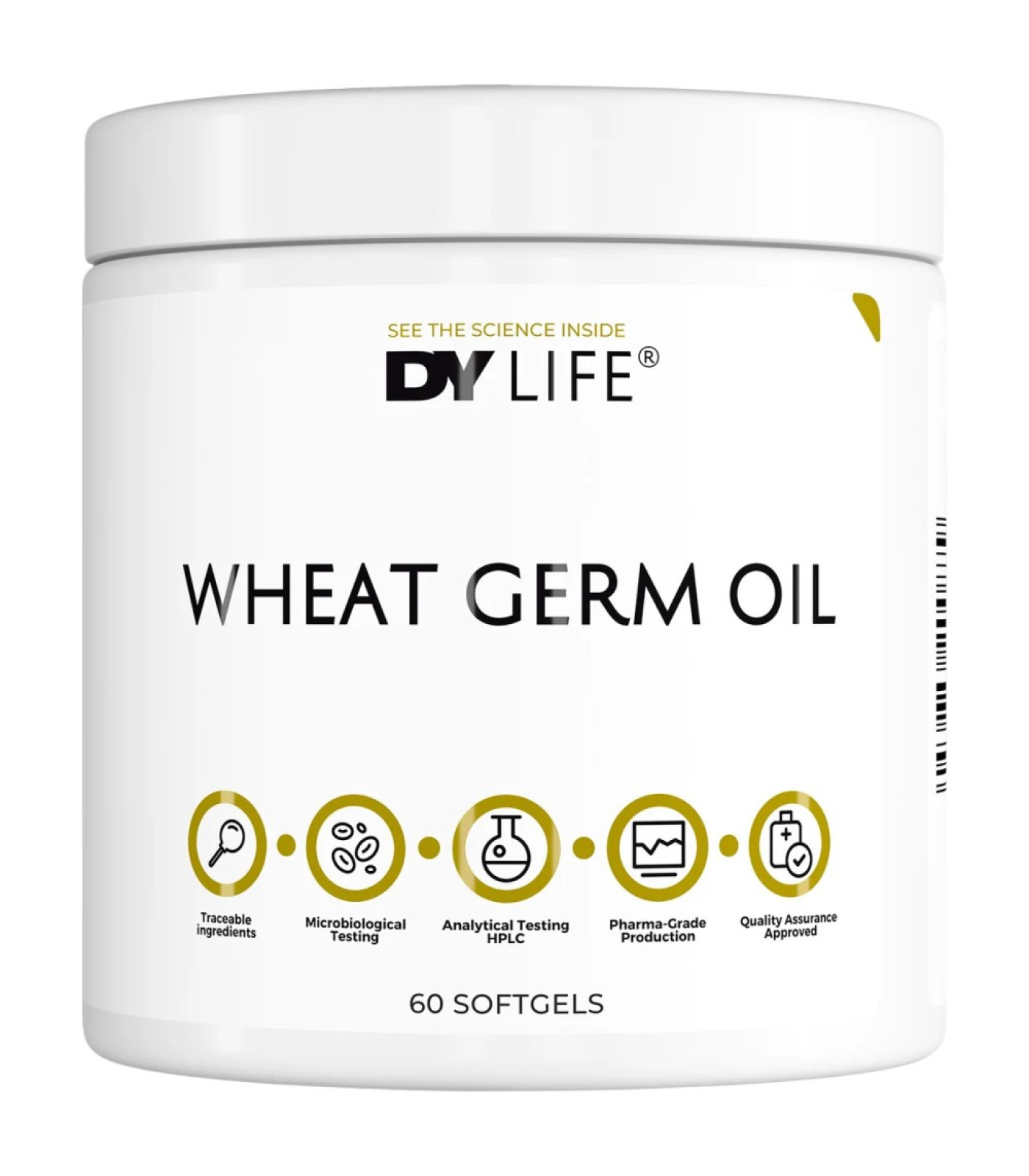 Dorian Yates Nutrition - DY Life Wheat Germ Oil 600 mg (30 дози) / 60 Гел капсули Dorian Yates Nutrition - DY Life Wheat Germ Oil 600 mg (30 дози) / 60 Гел капсули