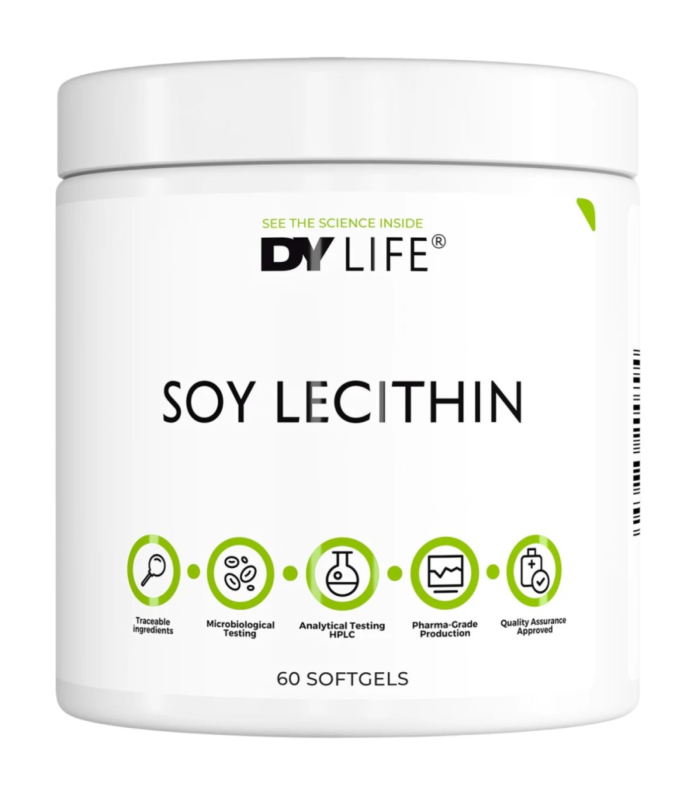 Dorian Yates Nutrition - DY Life Soy Lecithin 1200 mg (60 дози) / 60 Гел капсули Dorian Yates Nutrition - DY Life Soy Lecithin 1200 mg (60 дози) / 60 Гел капсули