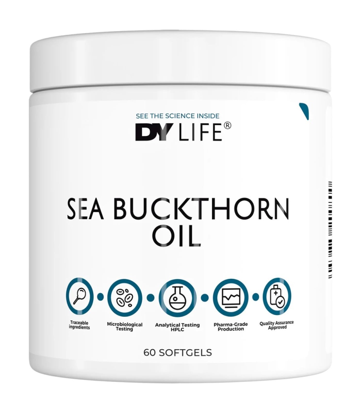 Dorian Yates Nutrition - DY Life Sea Buckthorn Oil 500 mg (60 дози) / 60 Гел капсули