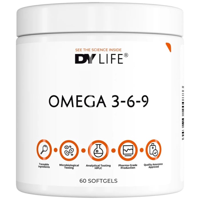 Dorian Yates Nutrition - DY Life Omega 3-6-9 1000 mg (20 дози) / 60 Гел капсули