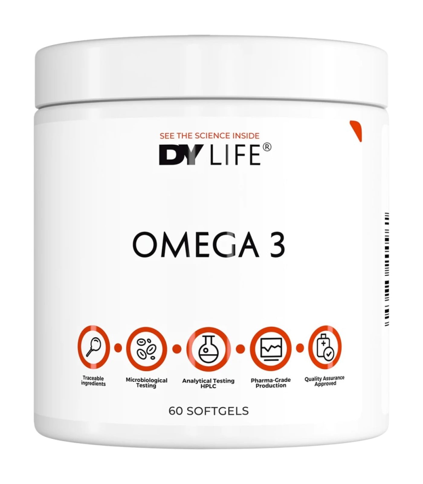 Dorian Yates Nutrition - DY Life Omega 3 500 mg | with 10% EPA & 50% DHA (20 дози) / 60 Гел капсули Dorian Yates Nutrition - DY Life Omega 3 500 mg | with 10% EPA & 50% DHA (20 дози) / 60 Гел капсули