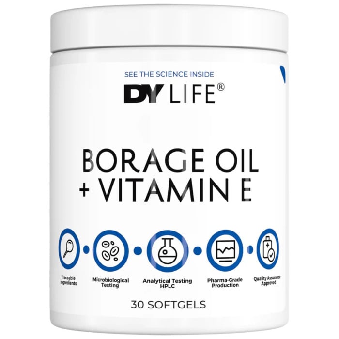 Dorian Yates Nutrition - DY Life Borage Oil + Vitamin E (30 дози) / 30 Гел капсули