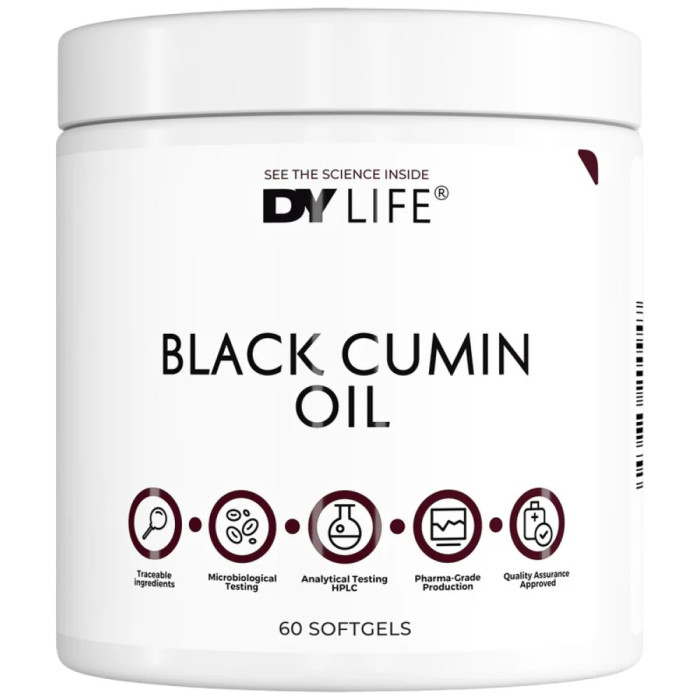 Dorian Yates Nutrition - DY Life Black Cumin Oil 500 mg (30 дози) / 60 Гел капсули
