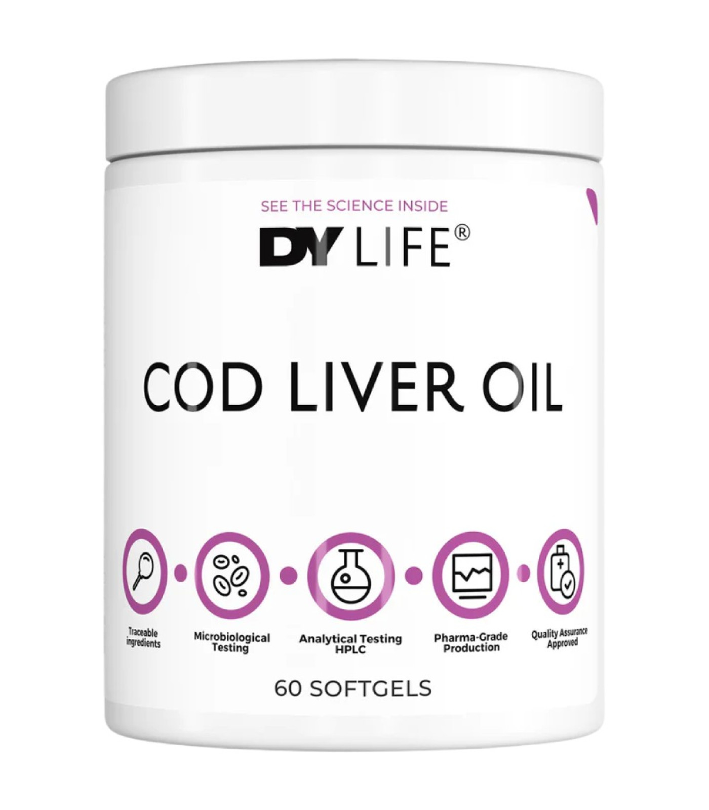 Dorian Yates Nutrition - DY Life Cod Liver Oil 408.8 mg | with Vitamin A & D3 (60 дози) / 60 Гел капсули Dorian Yates Nutrition - DY Life Cod Liver Oil 408.8 mg | with Vitamin A & D3 (60 дози) / 60 Гел капсули