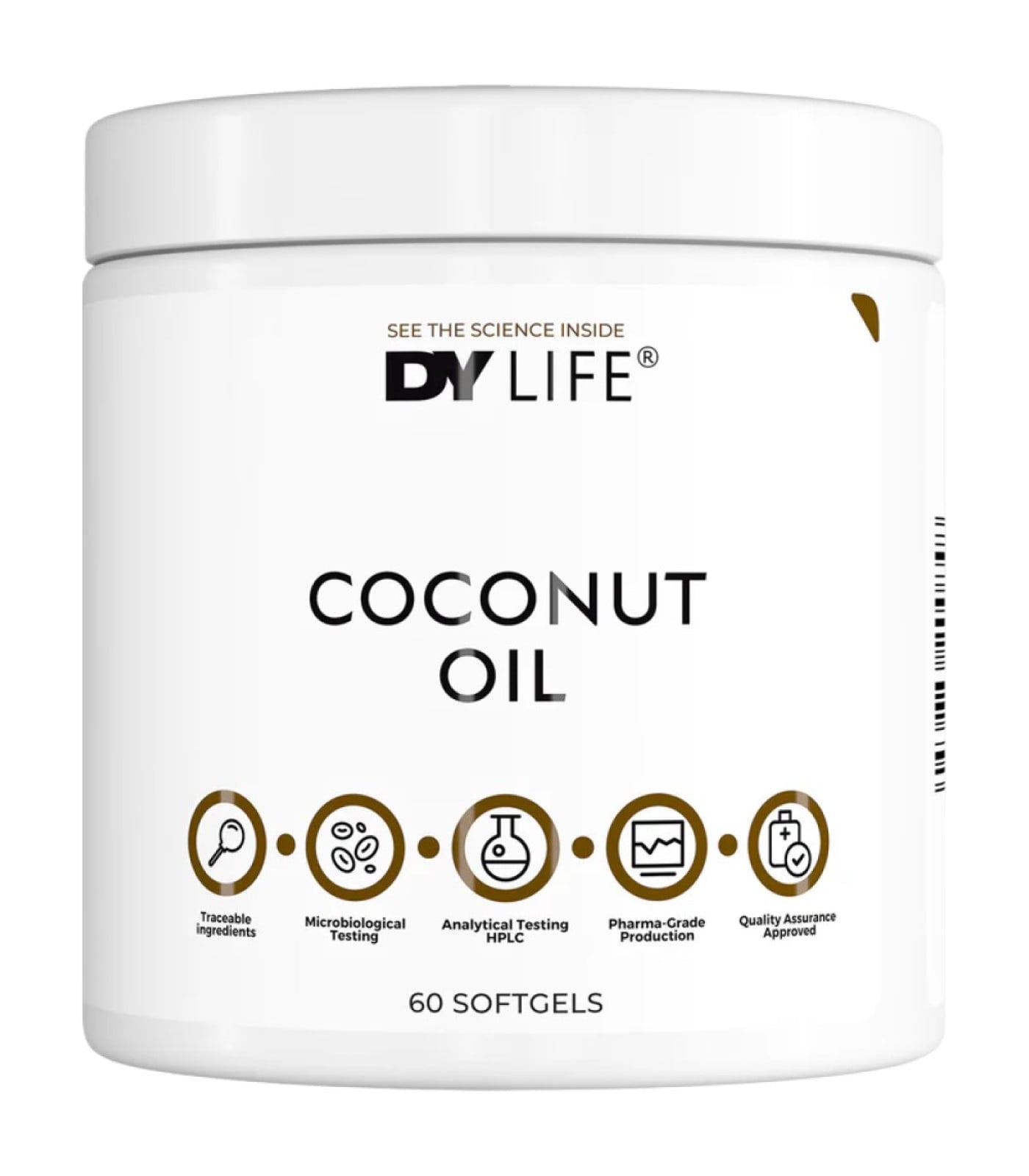 Dorian Yates Nutrition - DY Life Coconut Oil 1000 mg (30 дози) / 60 Гел капсули Dorian Yates Nutrition - DY Life Coconut Oil 1000 mg (30 дози) / 60 Гел капсули