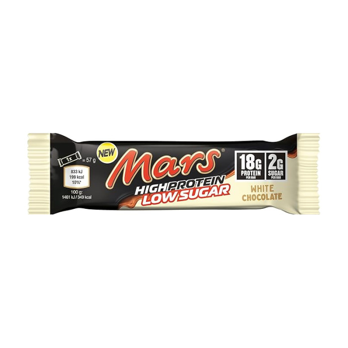 Mars Hi Protein Bar Low Sugar - White Chocolate - Протеинов Бар, Разфасовка 55g