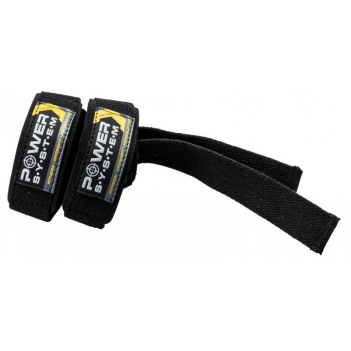 Power System Heavy Duty Lifting Power Straps - Black Yellow - Фитили, Цвят Черно - Жълт
