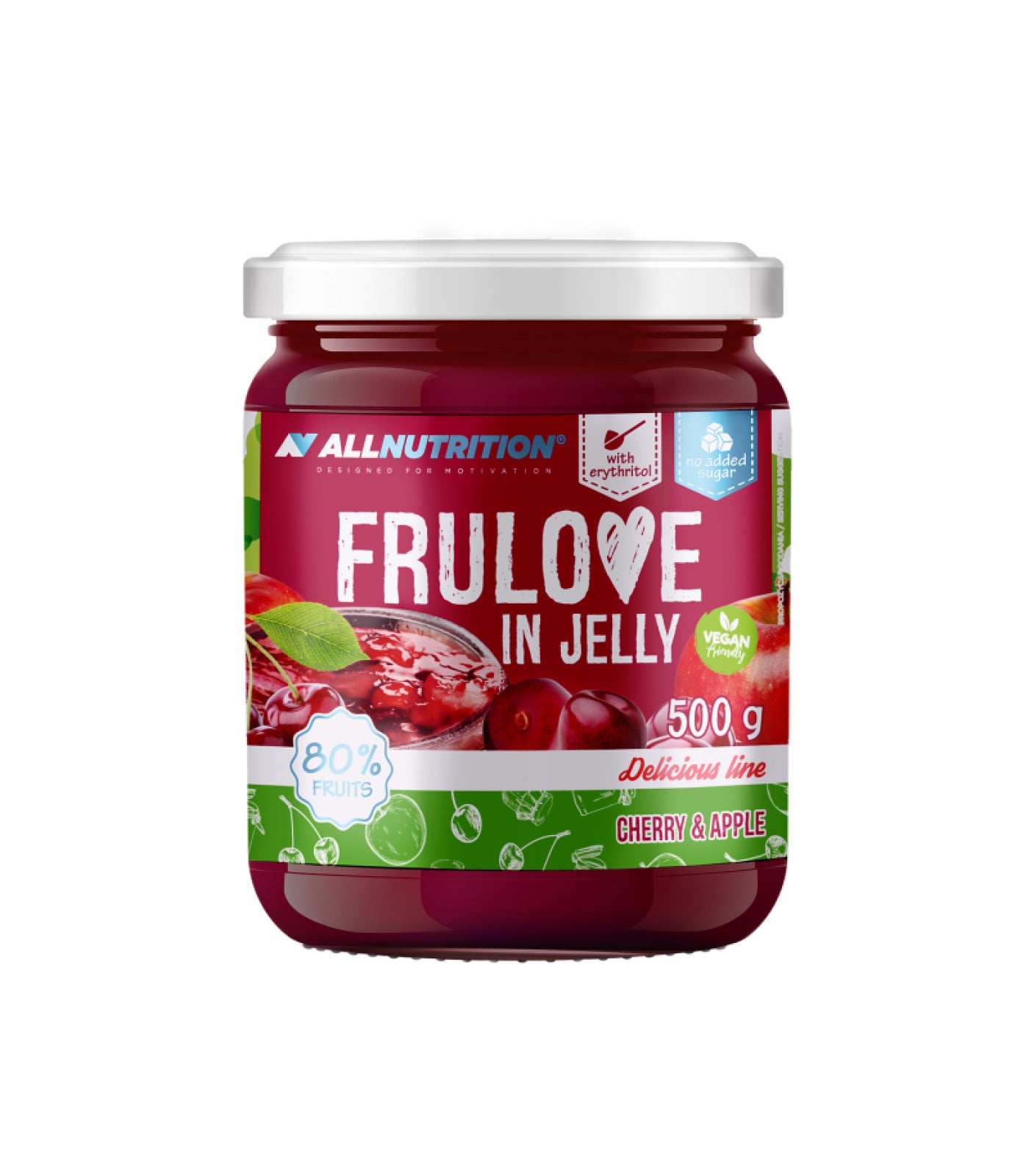 Allnutrition FruLove In Jelly - Cherry & Apple - Конфитюр, Разфасовка 500g