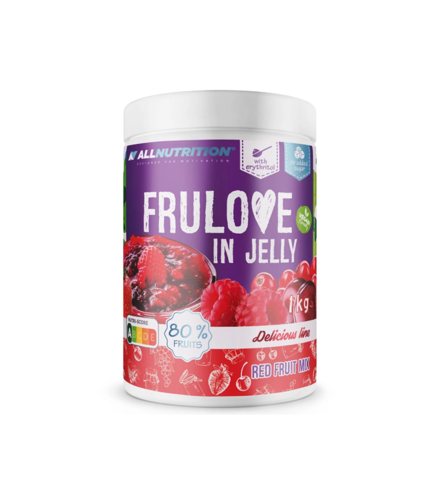 Allnutrition FruLove In Jelly - Red Fruit Mix - Диетичен Конфитюр, Разфасовка 1kg