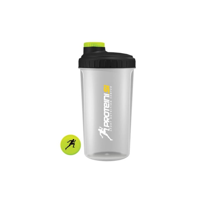 Proteini.SI Shaker Transparent Black - Шейкър, Разфасовка 700ml