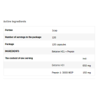 Allnutrition Betaine HCL + Pepsin - Бетаин + Пепсин, Разфасовка 120 caps