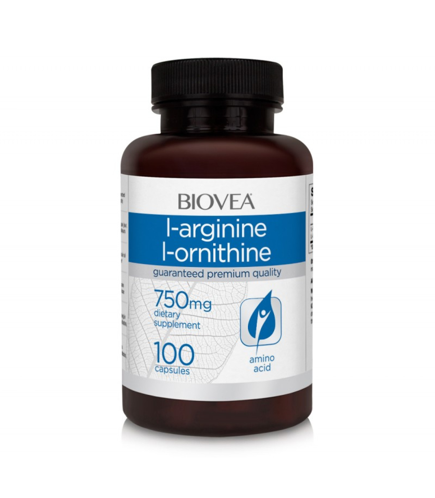 Biovea L-Arginine, L-Ornithine 750mg - Аргинин + Орнитин