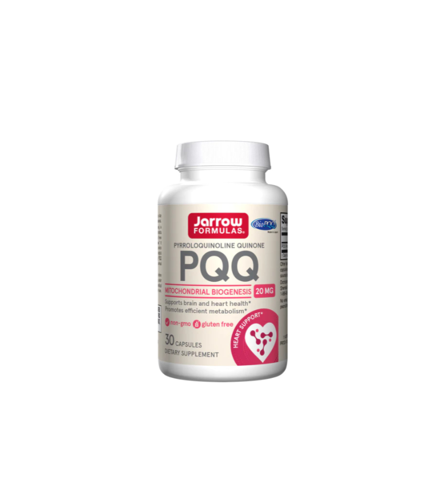 Jarrow Formulas PQQ 20mg - Pyrroloquinoline Quinone, Разфасовка 30 caps