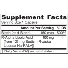 Jarrow Formulas R-Alpha Lipoic Acid 100mg + Biotin - Алфа Липоева Киселина + Биотин
