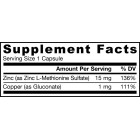 Jarrow Formulas Zinc Balance® 15mg (L-Methionine Sulfate) - Цинк