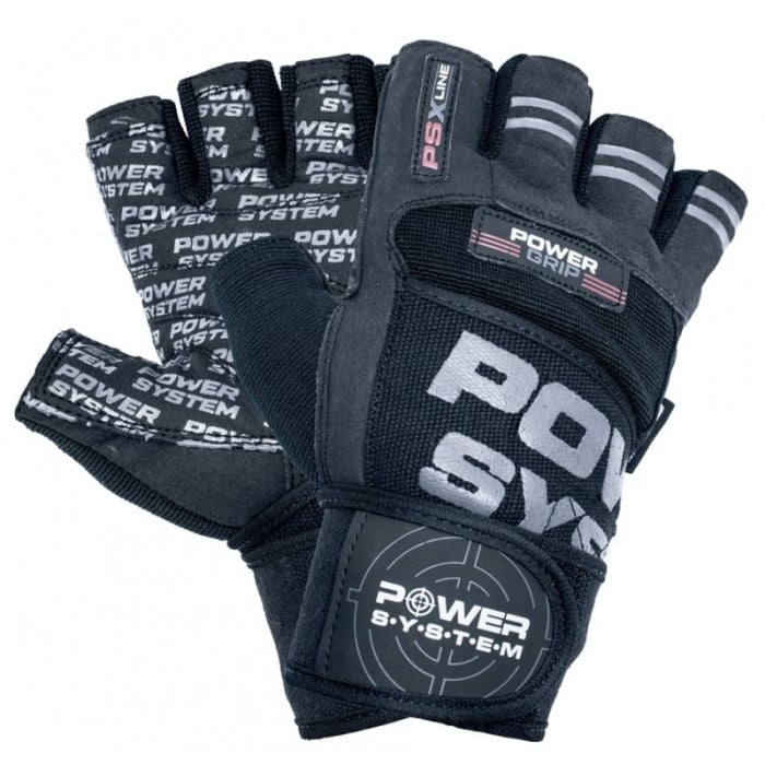 Power System Wrist Wrap Weightlifting Gloves Power Grip - Black - Фитнес Ръкавици, Цвят Черен,