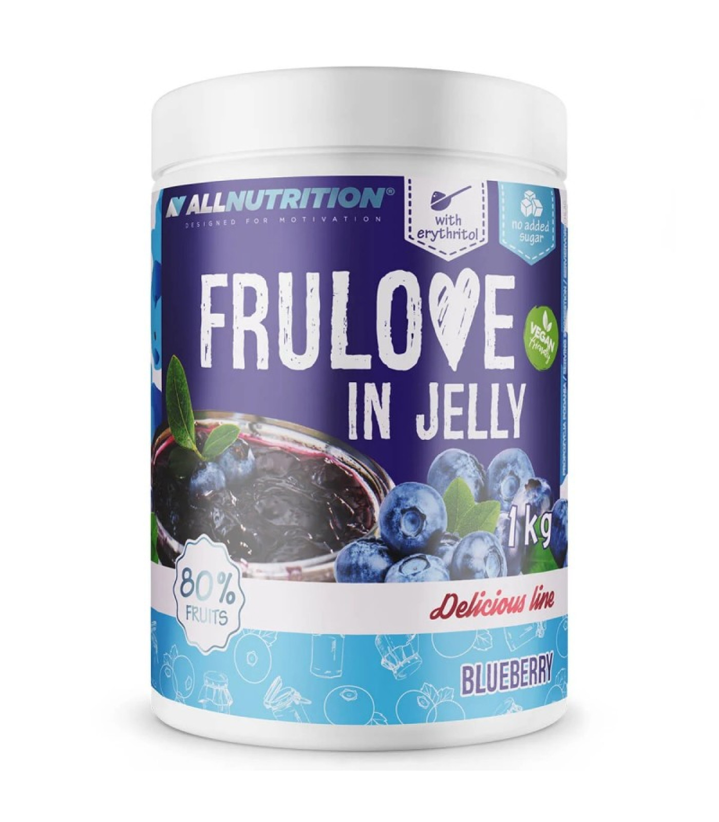 Allnutrition FruLove - Blueberry - Диетичен Конфитюр, Разфасовка 1kg