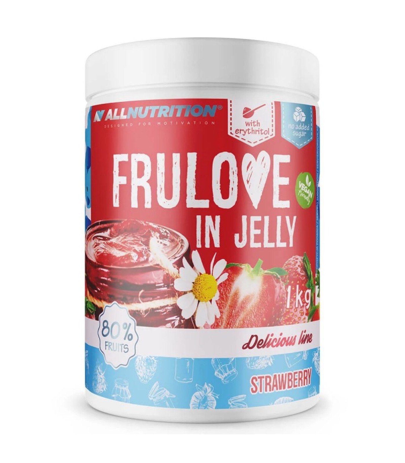 Allnutrition FruLove - Strawberry - Диетичен Конфитюр, Разфасовка 1kg
