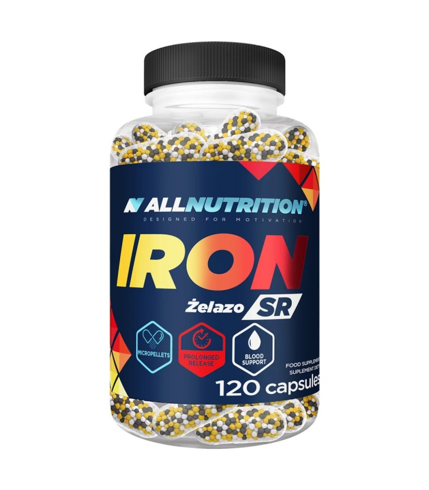 Allnutrition Iron SR - Желязо, Разфасовка 120 caps