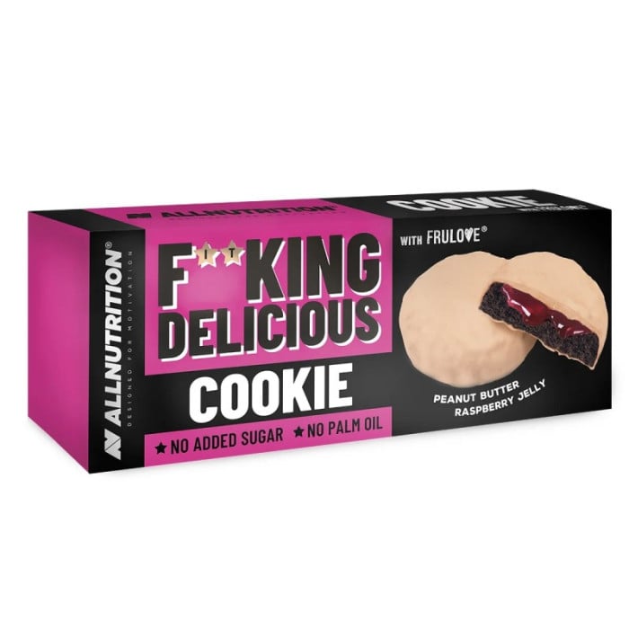 AllNutrition F**King Delicious Cookie Peanut Butter Raspberry Jelly - Диетичен Десерт, Разфасовка 128g