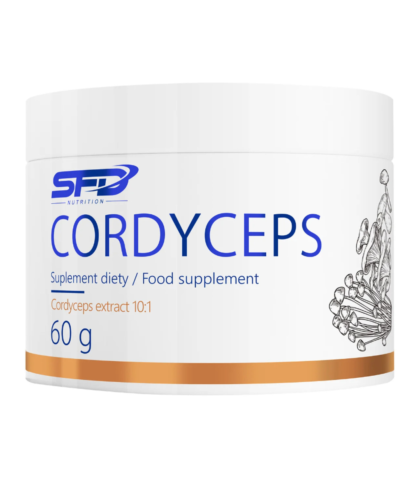 SFD Cordyceps Powder - Кордицепс, Разфасовка 60g