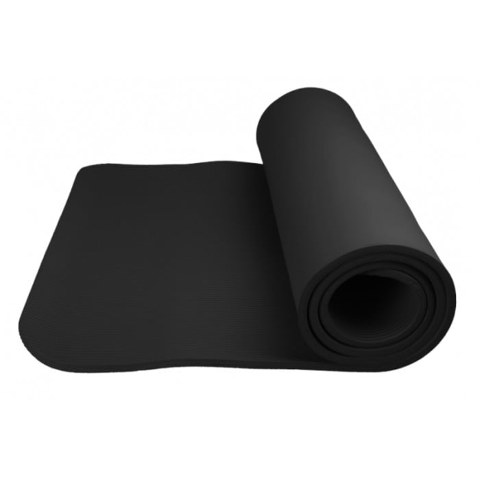 Power System Fitness Yoga Mat Plus - Black - Постелка за Тренировка, Цвят Черен, Материал Гума