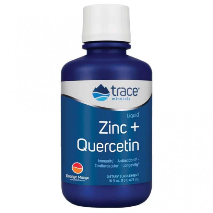 Trace Minerals Liquid Zinc + Quercetin - Течен Цинк + Кверцетин, Разфасовка 473ml