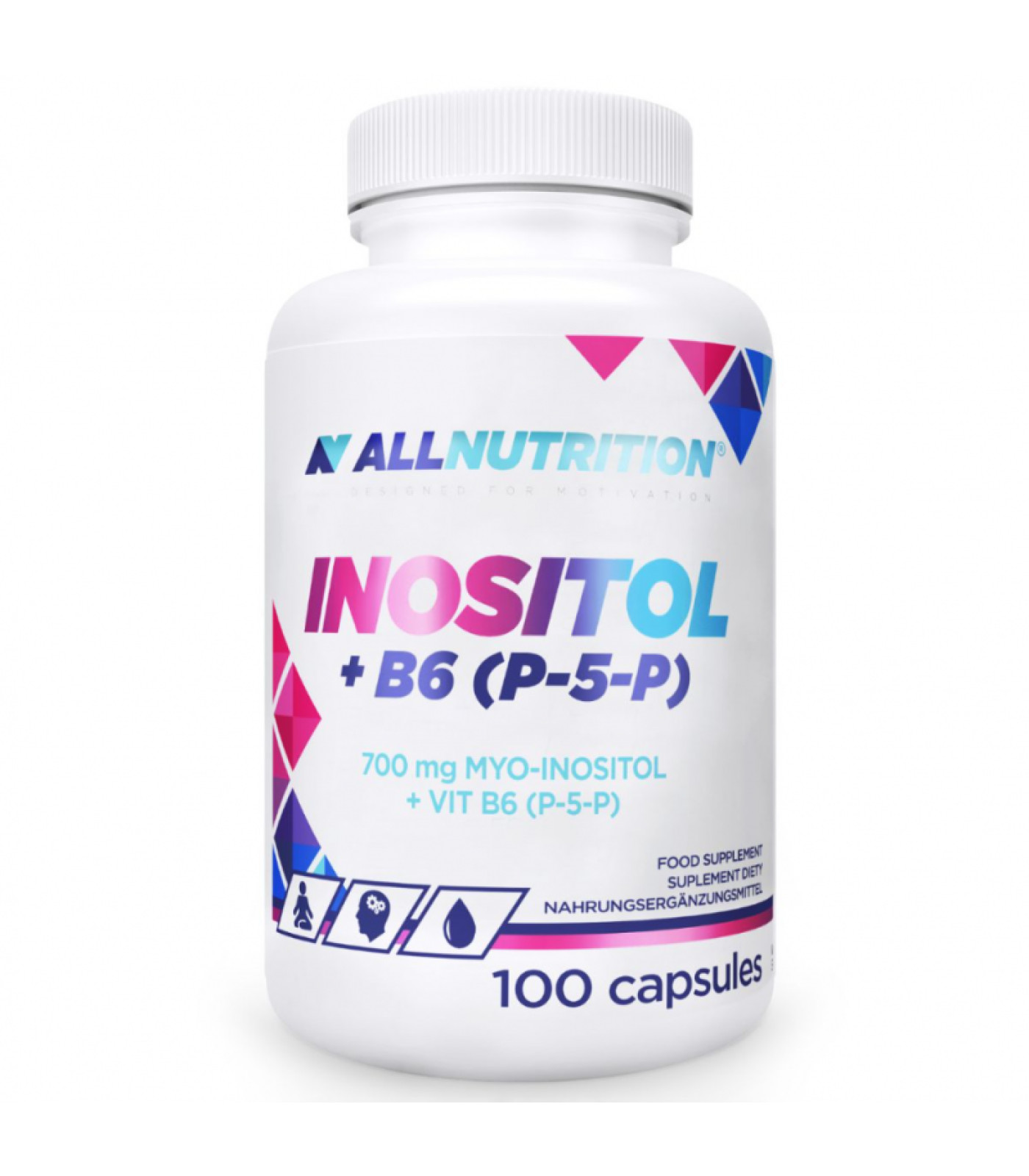 AllNutrition Inositol + B6 (P-5-p) - Инозитол + Витамин B6, Разфасовка 100 caps