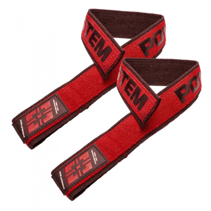 Power System Lifting Straps Duplex - Black / Red - Фитили, Цвят Червен