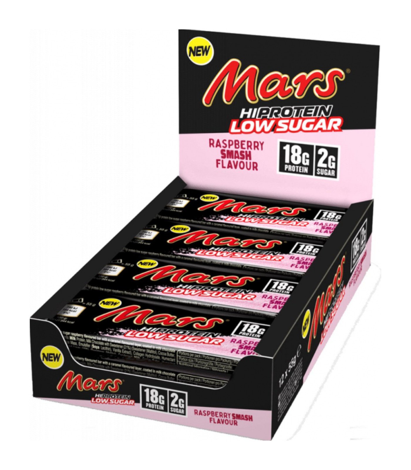 Mars Hi Protein Bar Low Sugar - Milk Chocolate Raspberry - Протеинов Бар