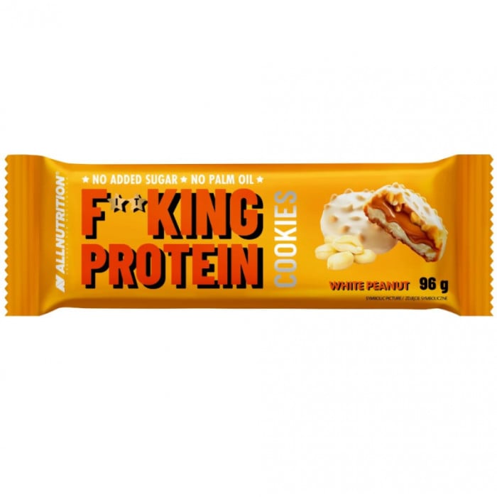 AllNutrition F**King Protein Cookies - White Peanut - Протеинови Бисквити, Разфасовка 0.096kg