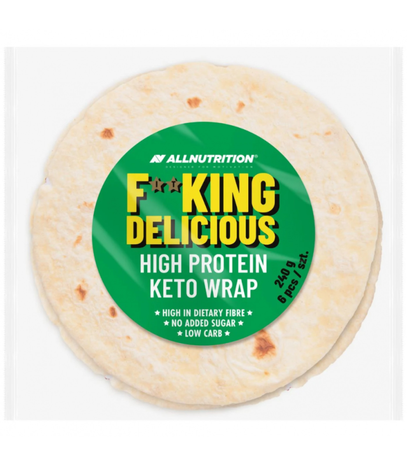 AllNutrition F**King Delicious High Protein Keto Wrap - Протеинова Тортила Рап, Разфасовка 240g